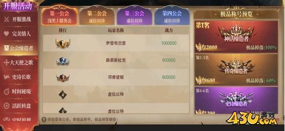 43u《神域纪元》开服活动